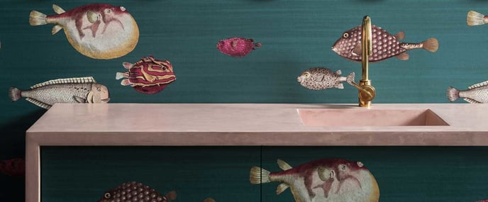 Badezimmer Tapete Acquario von Cole and Son
